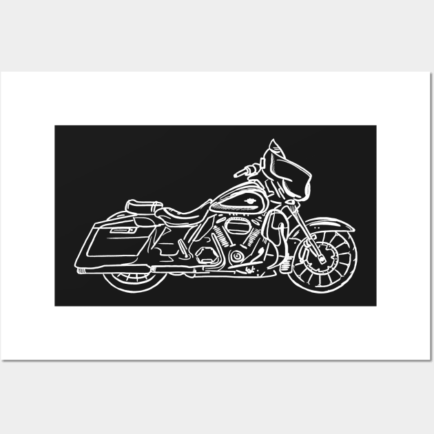 Motorcycle art: street glide Wall Art by Aurealis